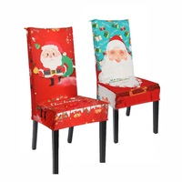 Christmas Santa Seat Chair Cover Decoration Poyester Fiber