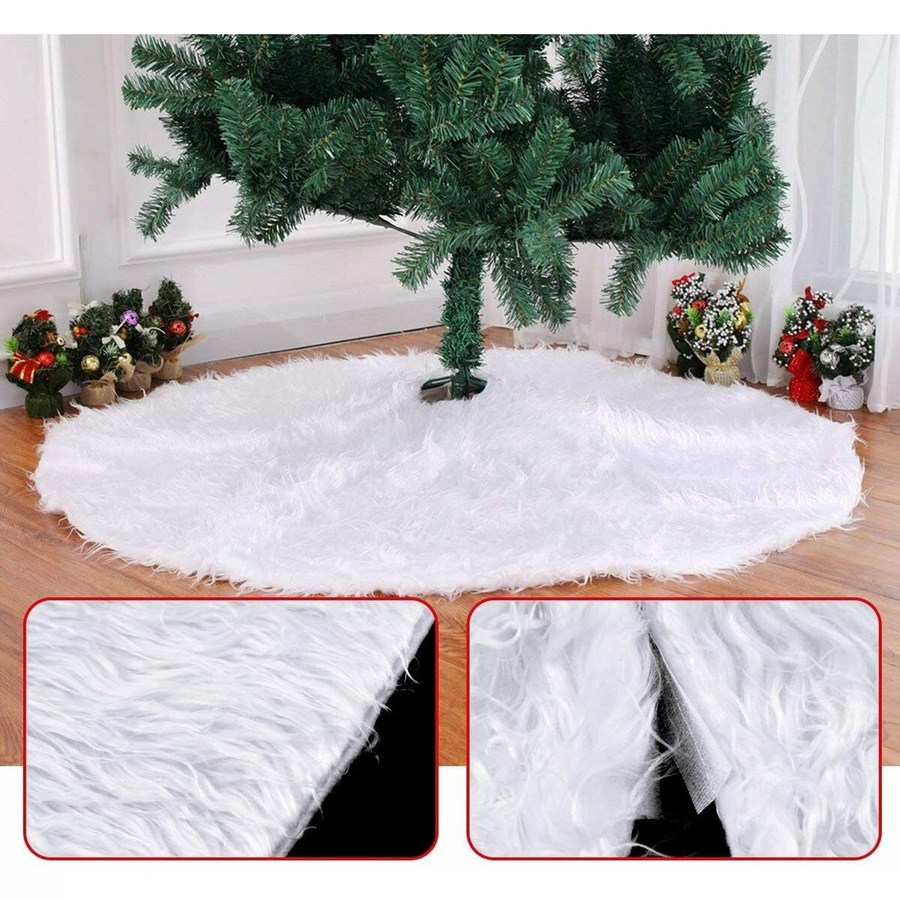 Christmas Tree Skirt Cover Ornament Decoration Fabric