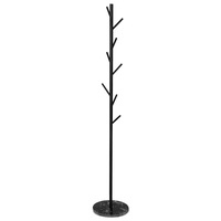 Portable Metal Rail Garment Clothes Rack - Black