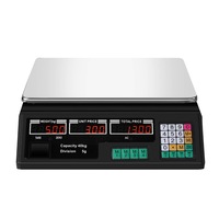 Commercial Digital Kitchen Scale 40KG - Black
