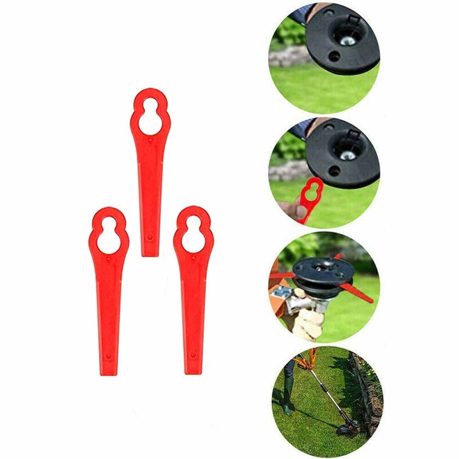 Cordless Whipper Plastic Grass Trimmer Blades For Ozito Kuller Bosch - 100pcs