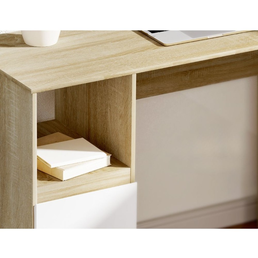 Corner Computer Desk Office Study Desks Table Drawers L-Shape Workstation