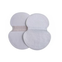 Lightweight Self Adhesive Portable Cotton Sweat Pads White - 40pcs