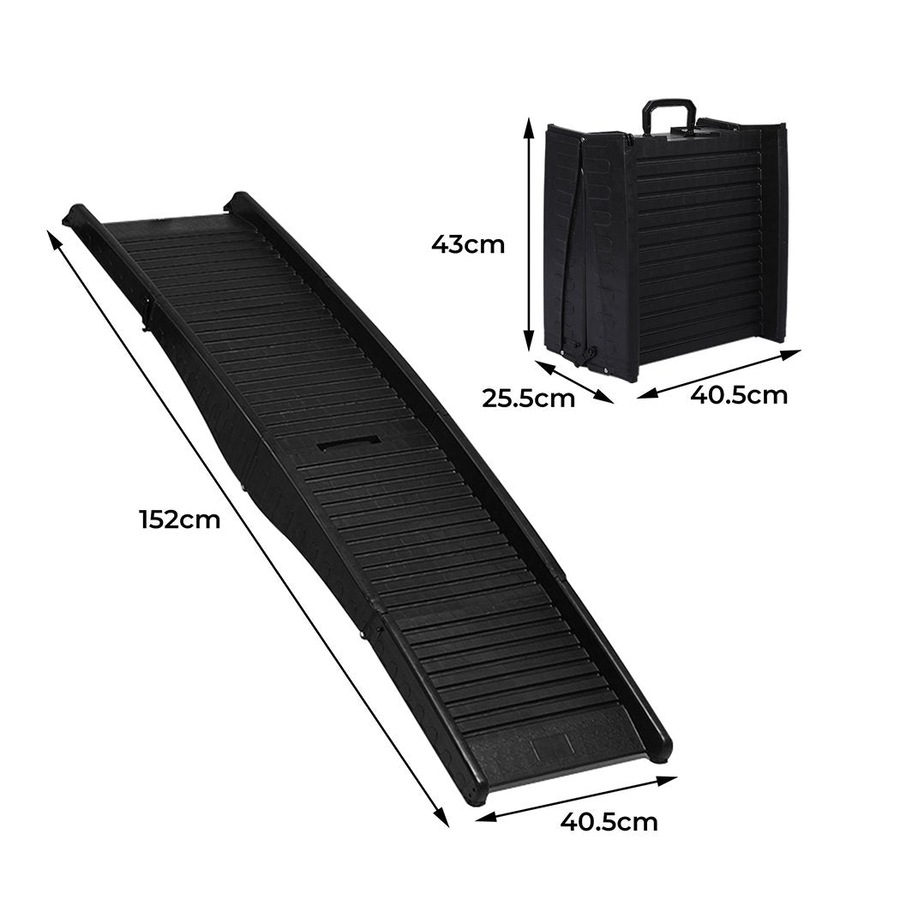 Portable Travel Dog Ramp For SUV Car - Black