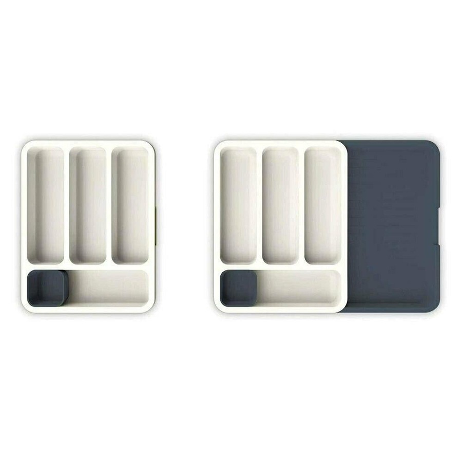 Expandable Drawer Utensil Tray Cutlery Holder Grey