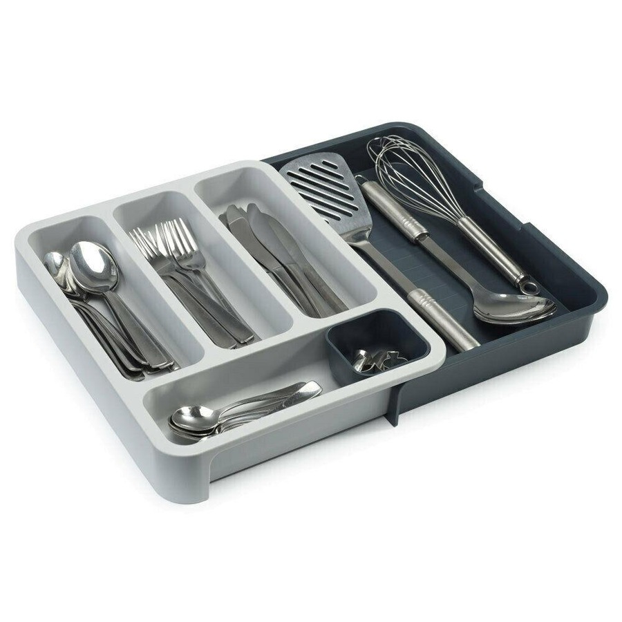 Expandable Drawer Utensil Tray Cutlery Holder Grey