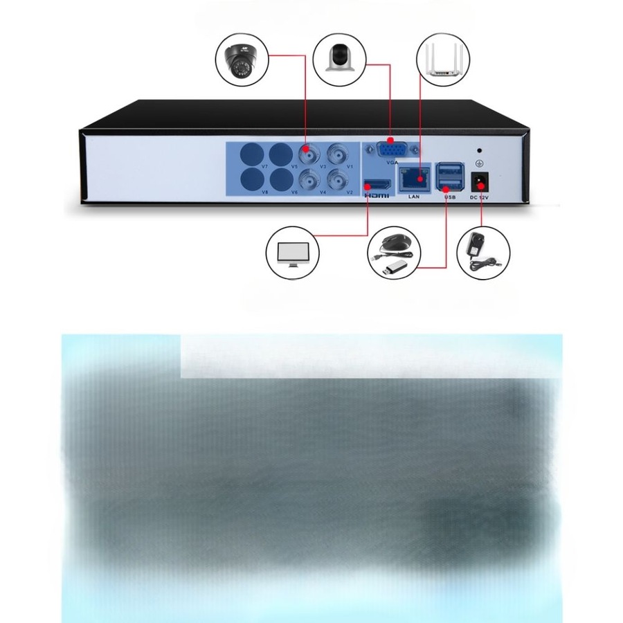 DVR Recorder CCTV Security Camera System 8CH 1080P 5in1 Surveillance 4TB