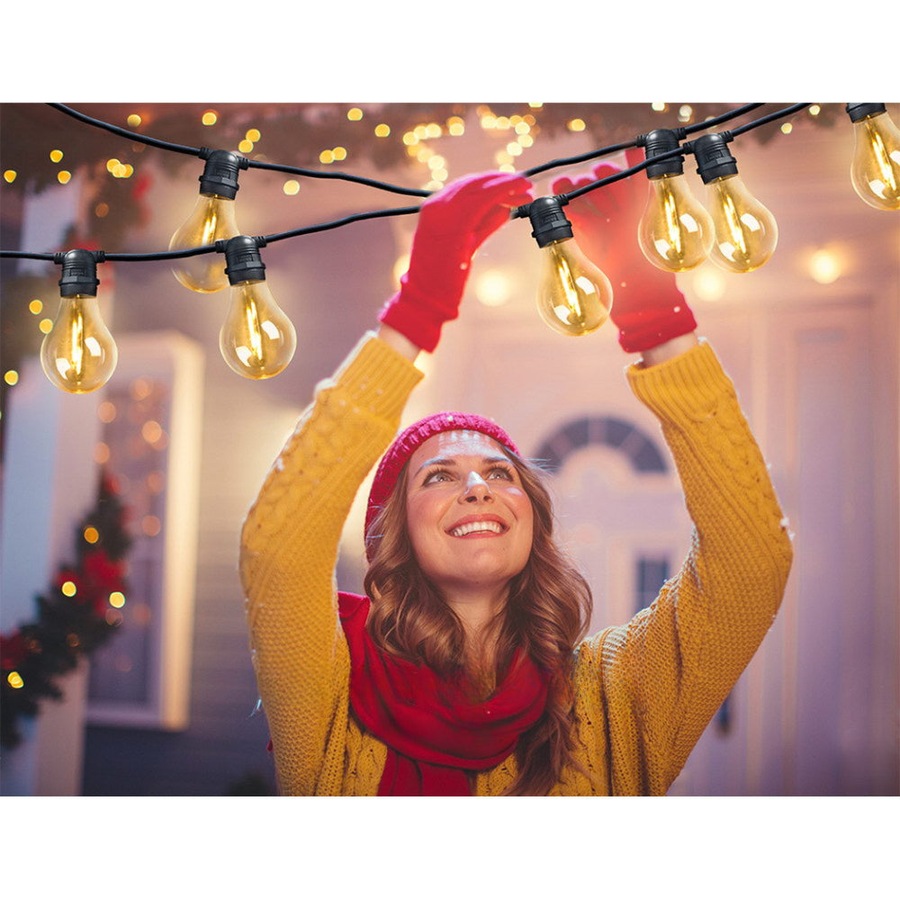 Festoon LED String Lights Outdoor Party Garden Decor - 68m