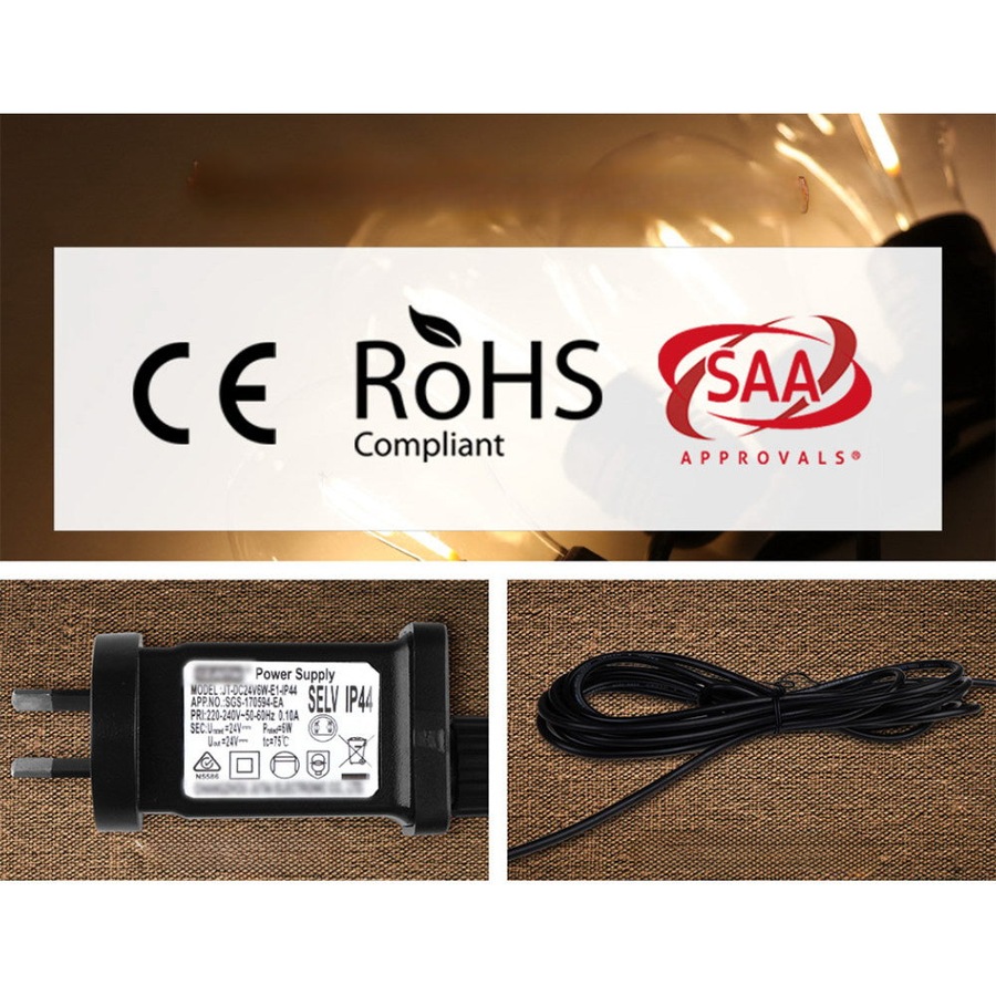 Festoon LED String Lights Outdoor Party Garden Decor - 68m