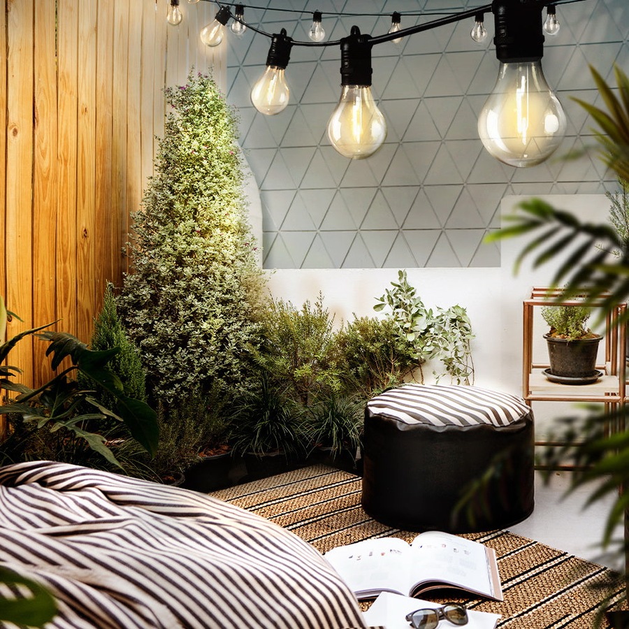 Festoon LED String Lights Outdoor Party Garden Decor - 68m