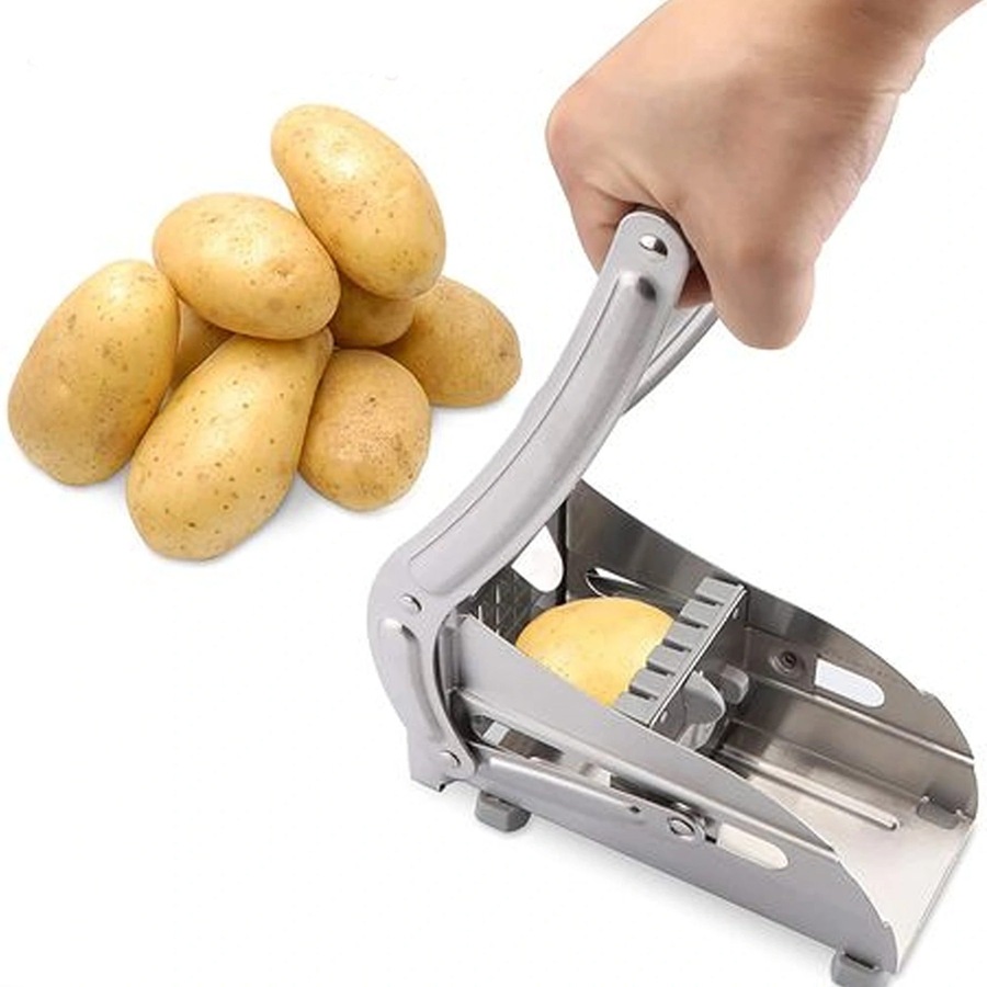 French Fries Slicer Stainless Potato Cutter Chip Chopper Maker 2 Blades