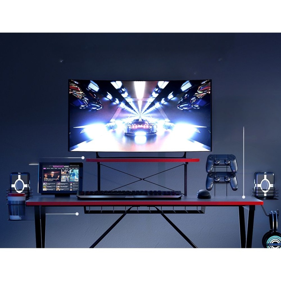 Gaming Desk Computer Desks Table Storage Shelves Study Home Ofiice 105CM