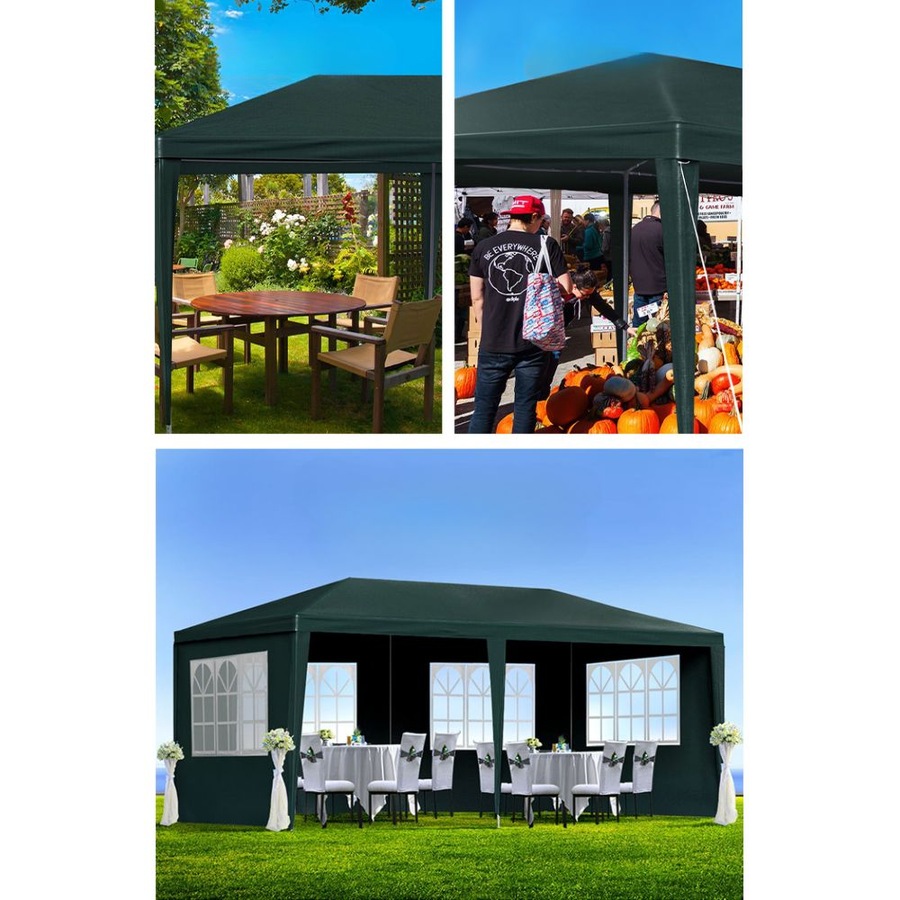 Gazebo Outdoor Marquee Party Camping Tent 4 Wall Panels - 3x6m
