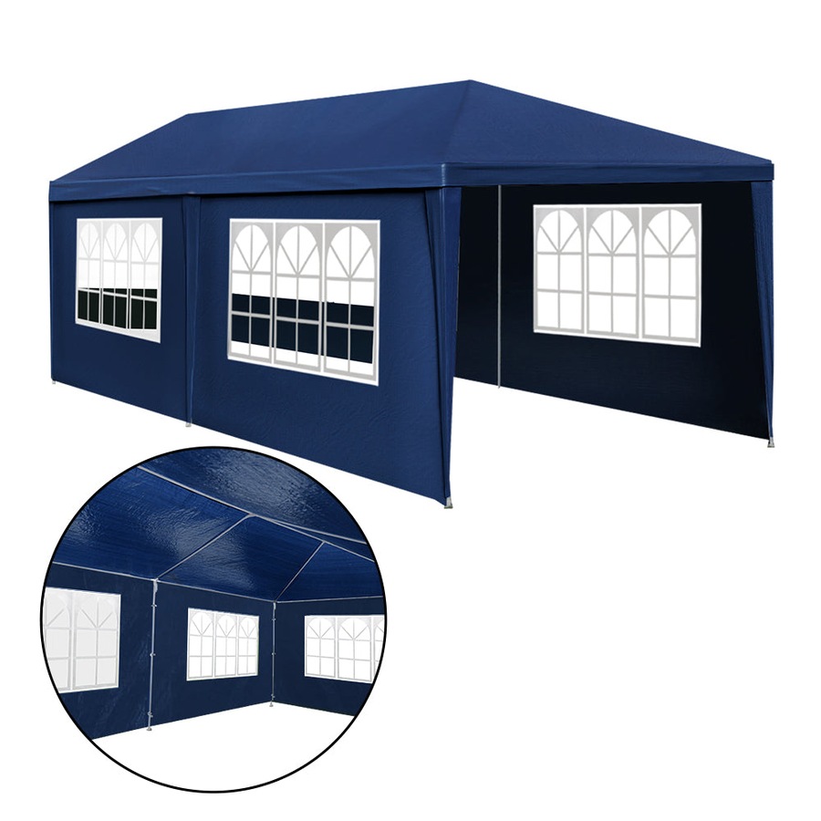 Gazebo Outdoor Wedding Party Camping Tent 6 Wall Panels - 3x6m