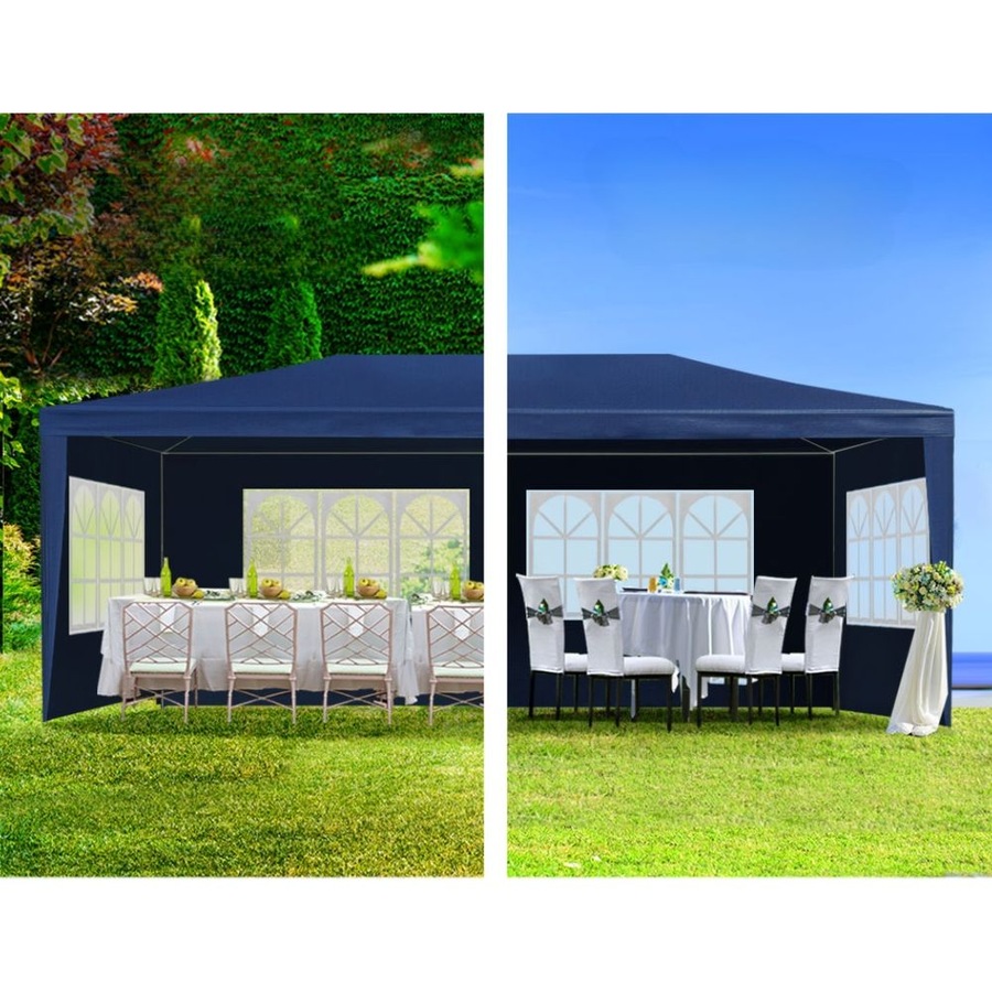 Gazebo Outdoor Wedding Party Camping Tent 6 Wall Panels - 3x6m