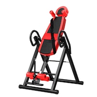 Home Inversion Table Gravity Stretcher Foldable Fitness Gym - Black and Red