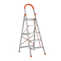 Home Multi-Purpose Ladder Folding Aluminium Non Slip Platform - 5 Steps