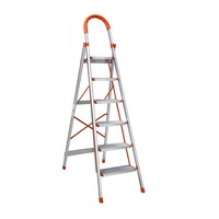 Home Multi-Purpose Ladder Folding Aluminium Non Slip Platform - 6 Steps