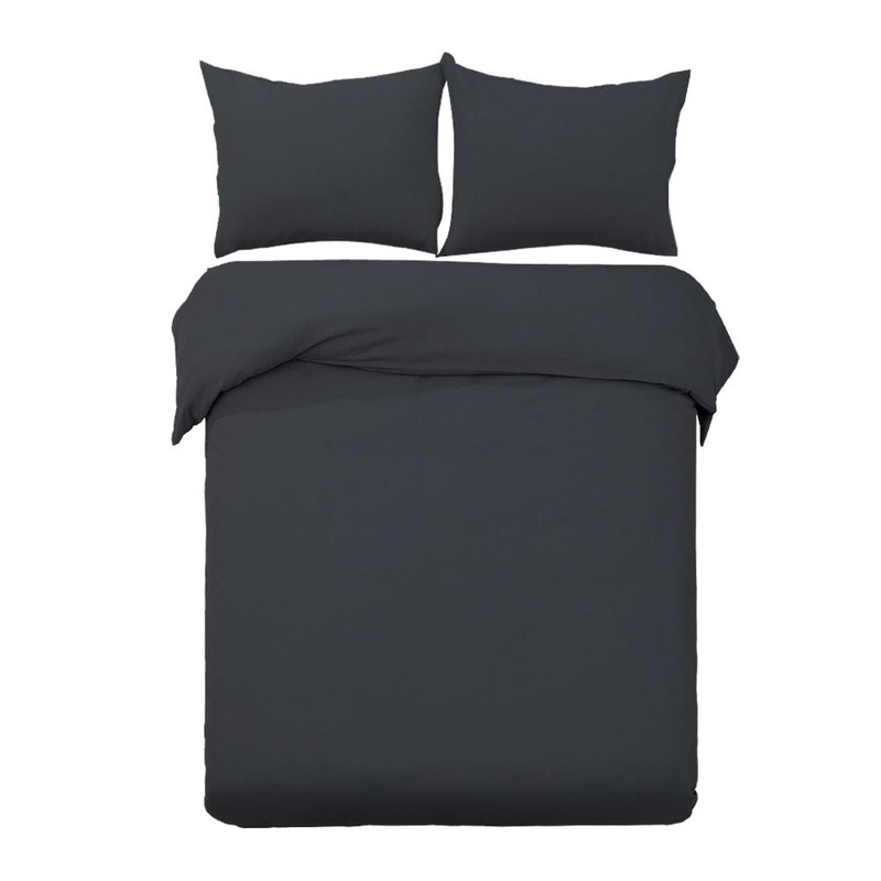 Buy Hotel Cotton Quilt Cover Set Bed Duvet Doona Cover Black - Queen ...