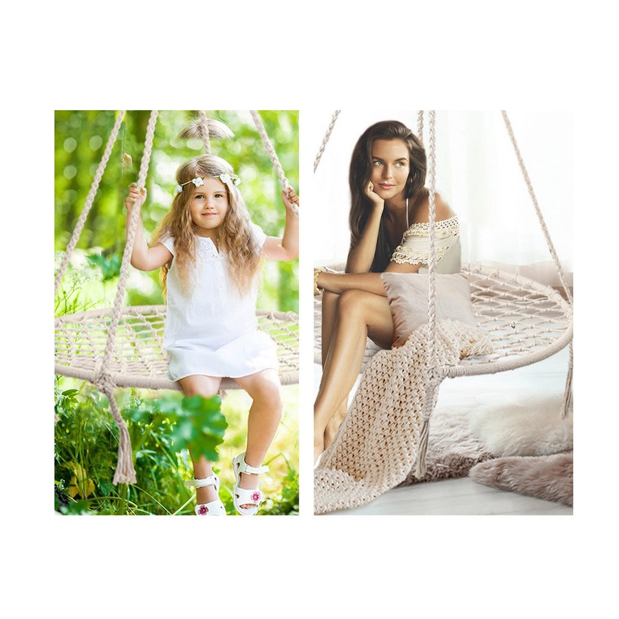 Kids Nest Hammock Swing Chair - Grey - 120KG Capacity