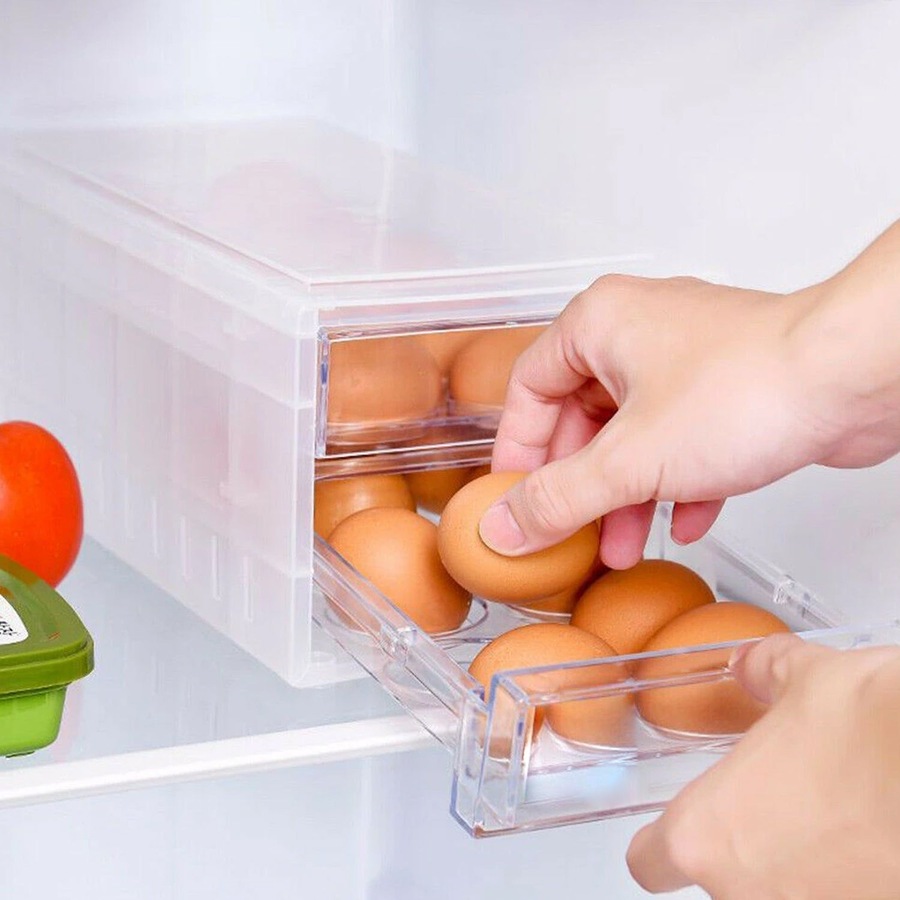 Kitchen Egg Tray Shelf Organizer - 24 Slot