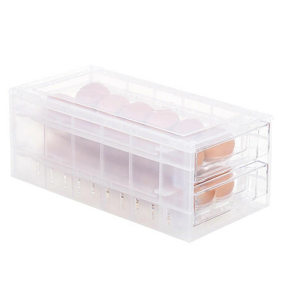 Kitchen Egg Tray Shelf Organizer - 24 Slot