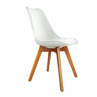 Non-slip Dining Chairs Lounge Wood Retro Padded Seat
