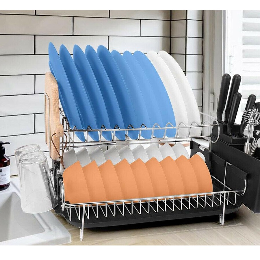 Kitchen Sink Dish Drainer Drying Rack Holder