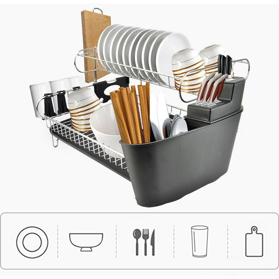 Kitchen Sink Dish Drainer Drying Rack Holder
