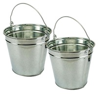 Metal Pail Bucket Wedding Outdoor Event Decor 12L - 2pcs