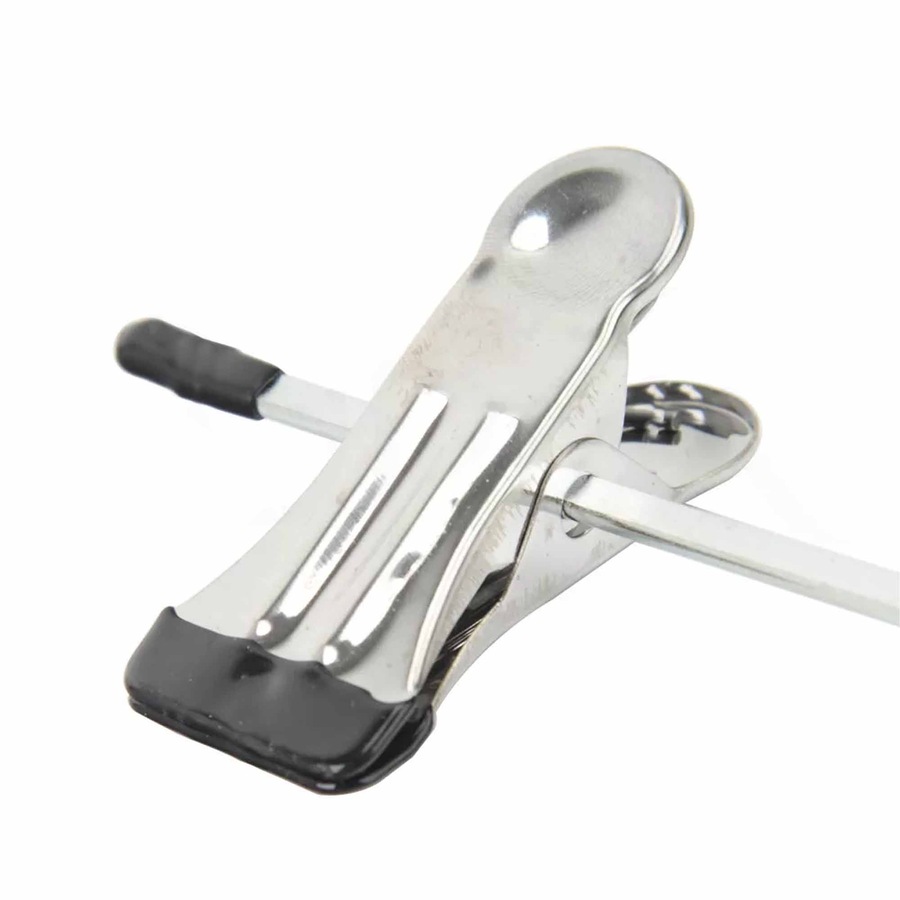 Metal Clothes Hangers with Skirt Clips Adjustable Coat Pant Rack - 10pcs