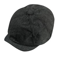 News Boy Flat Cap Durable Woolen Blend Material