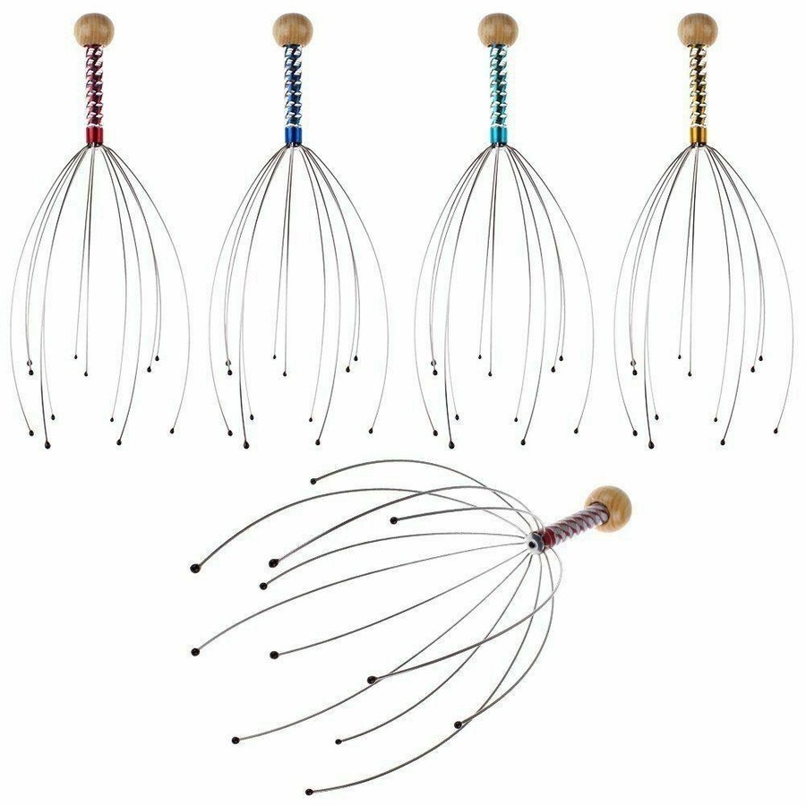 Stainless Steel Octopus Head Scalp Neck Massager