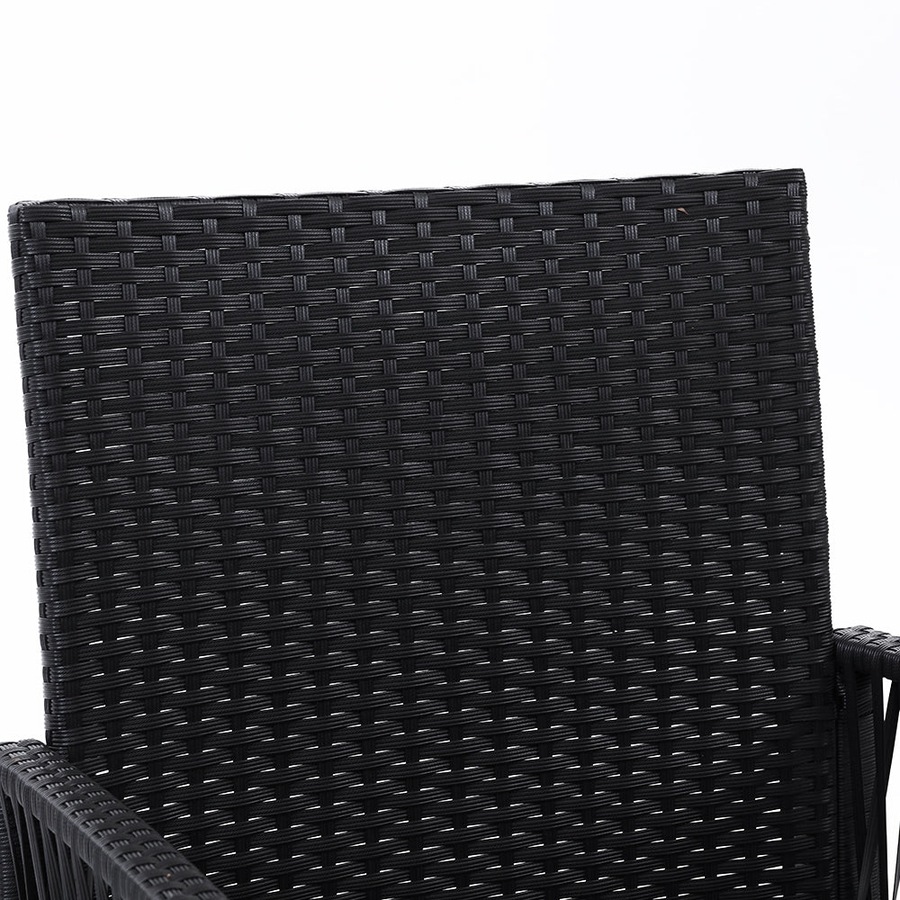 Outdoor Garden Bistro Chairs Patio Furniture Dining Black - Set of 2