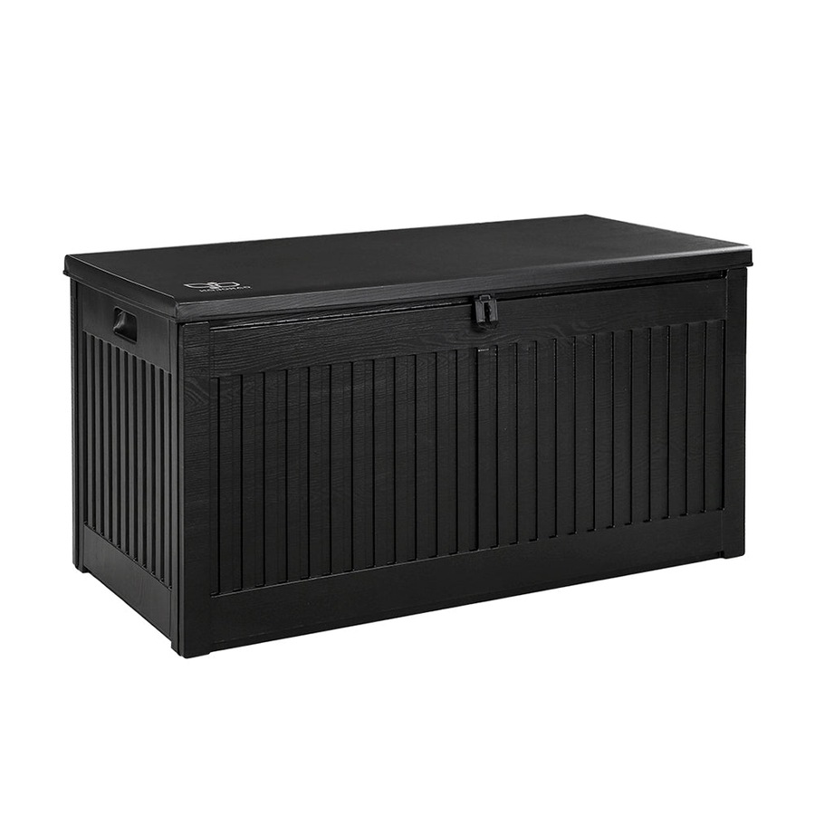 Lockable Outdoor Storage Container Box Black - 270L