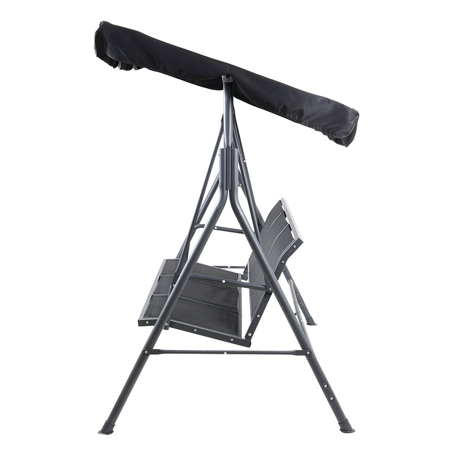 Outdoor Swing Chair Hammock Canopy Garden Bench Seat Patio - Black