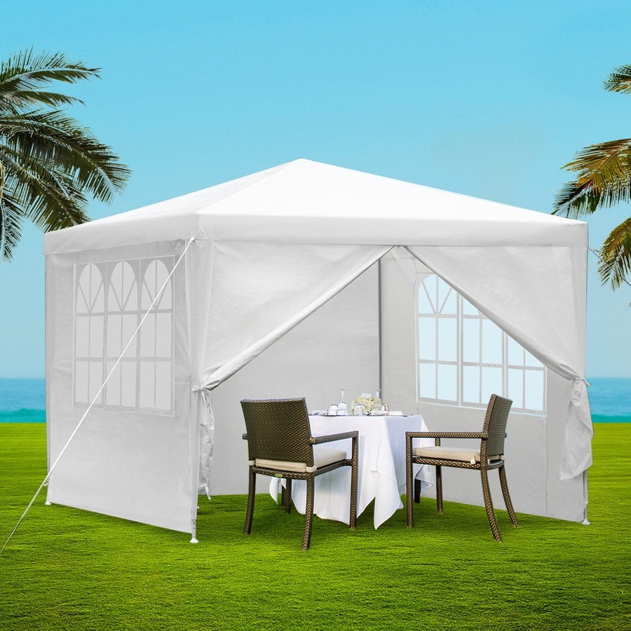 Outdoor Wedding Party Camping Gazebo Tent 4 Wall Panels - 3x3m