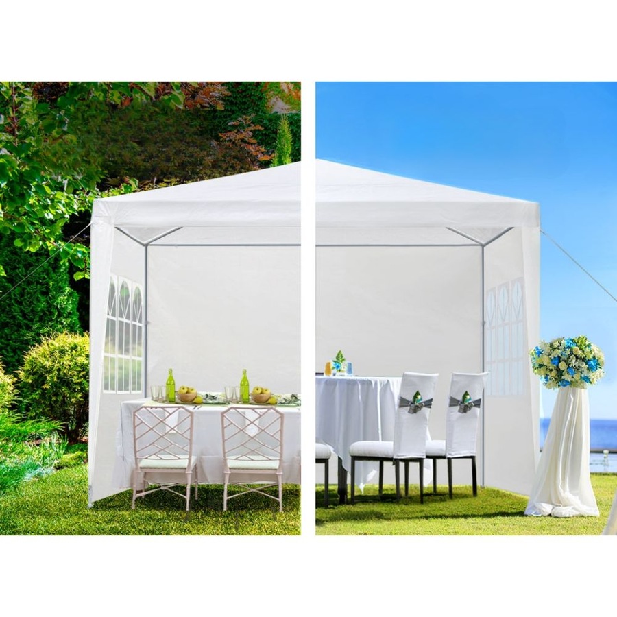 Outdoor Wedding Party Camping Gazebo Tent 4 Wall Panels - 3x3m