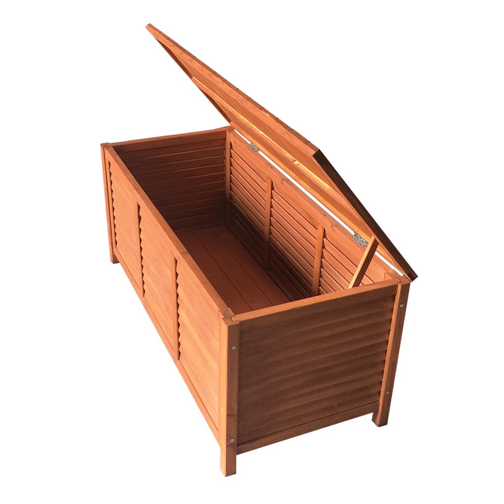 Indoor Outdoor Fir Wood Storage Container Bench Box - 50KG Capacity