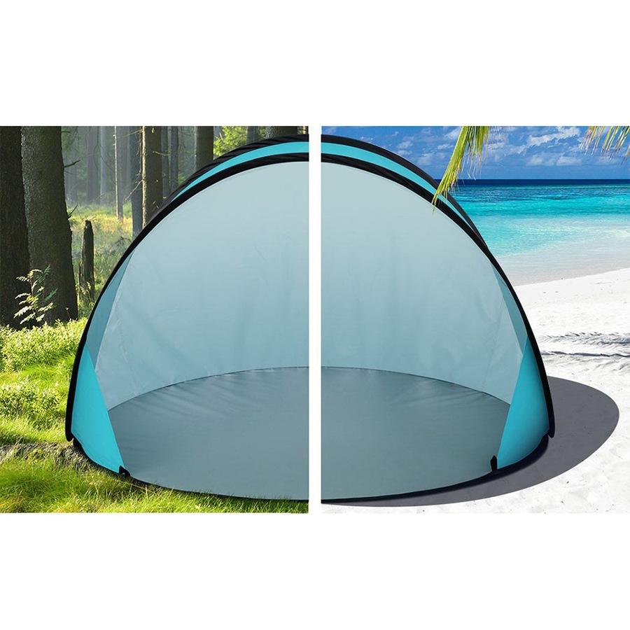 Pop Up Beach Tent Camping Portable Sun Shade - Blue