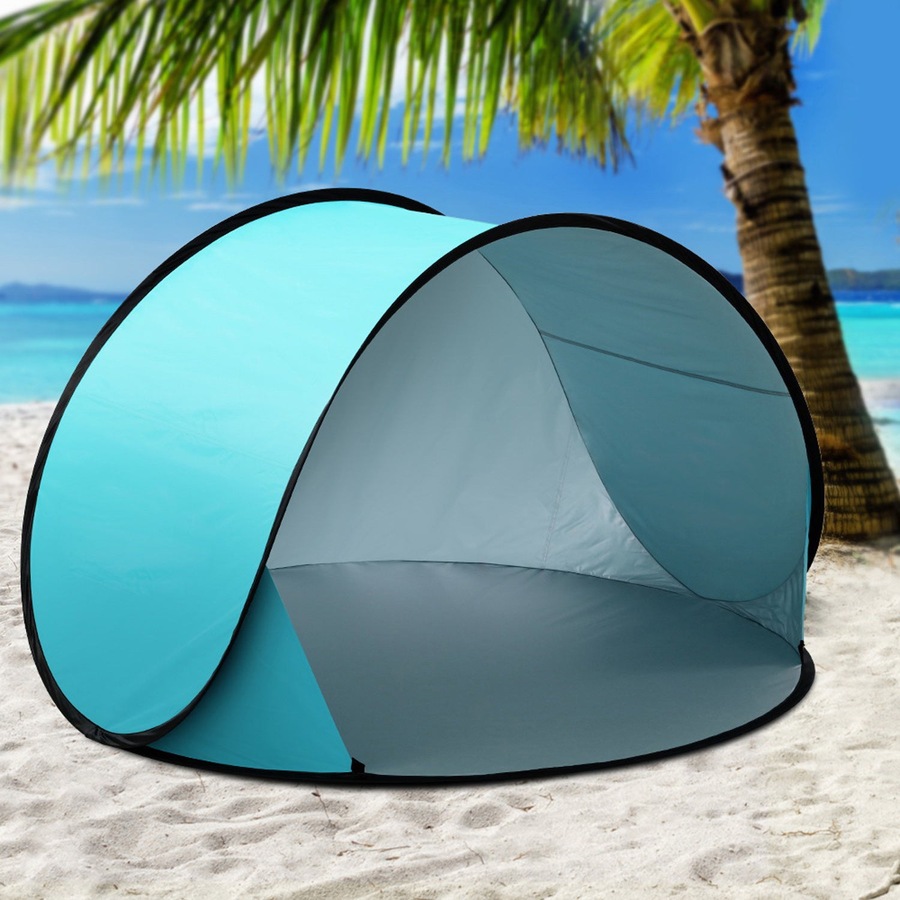 Pop Up Beach Tent Camping Portable Sun Shade - Blue