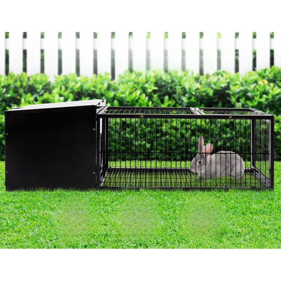 Rabbit Cage Hutch Indoor Outdoor Enclosure Pet Metal Carrier - 122cm