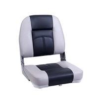 All Weather Swivel Folding Boat Seat Charcoal and Grey - Set of 2