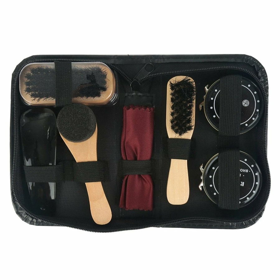 Shoe Shine Polish Cleaning Care Tool Kit Brush Set