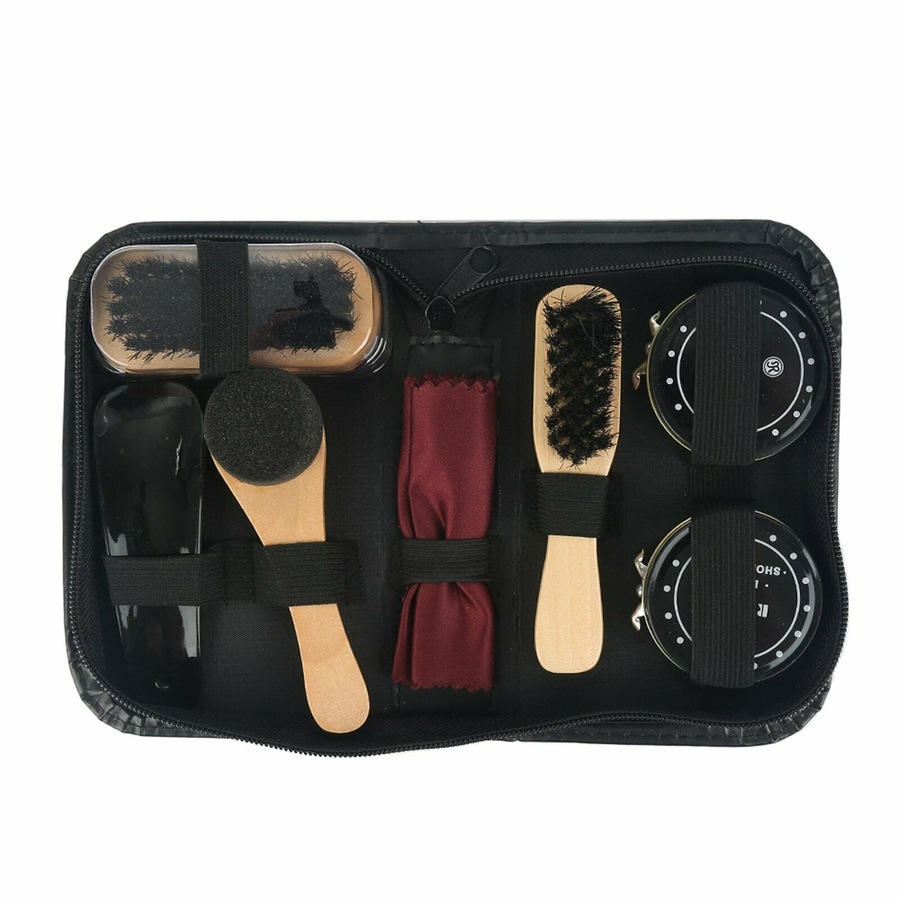 Shoe Shine Polish Cleaning Care Tool Kit Brush Set