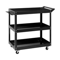 Steel Construction Handy Tool Cart - Black
