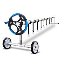 Adjustable Swimming Pool Cover Roller - Blue