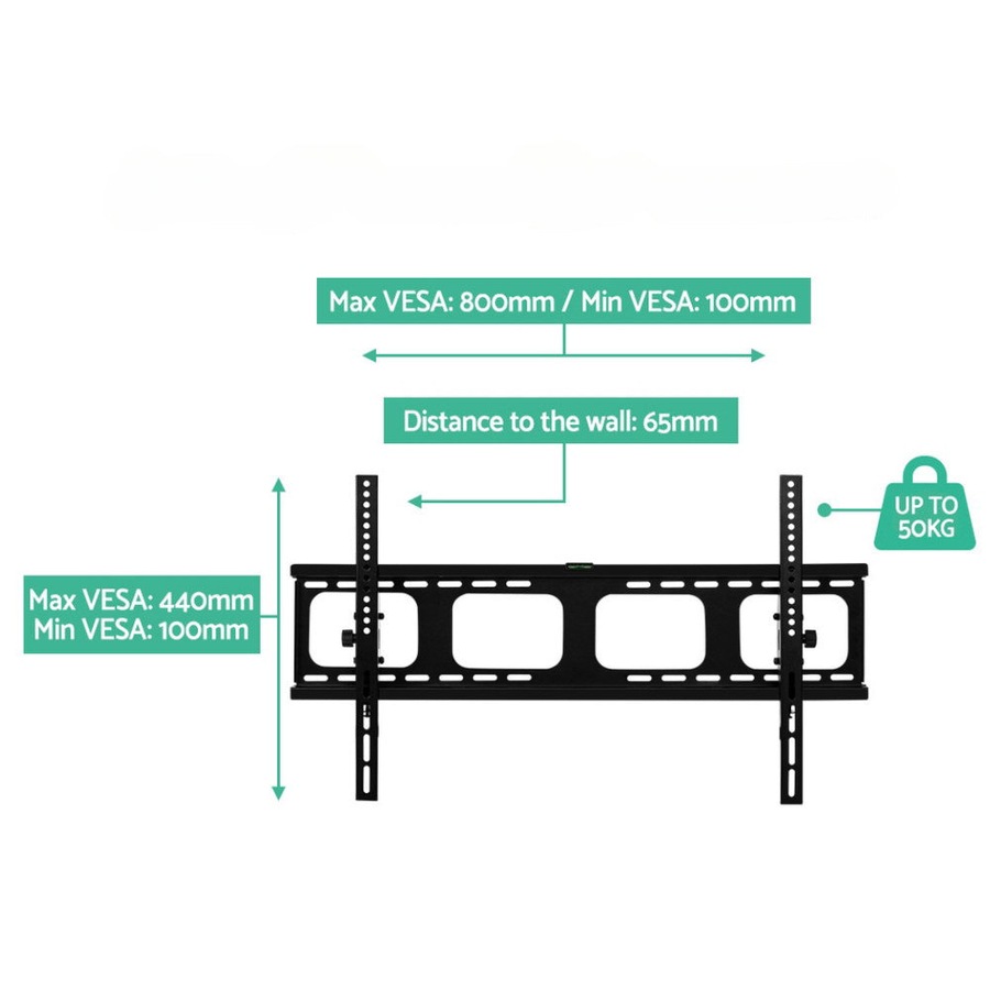 TV Wall Mount Bracket Tilt Flat Slim LED LCD Plasma 42 55 65 75 90 inch