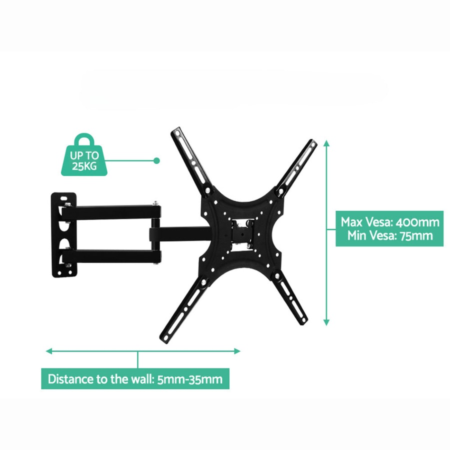 TV Wall Mount Monitor Bracket Swivel Tilt 24 32 37 40 42 47 50 Inch LED LCD