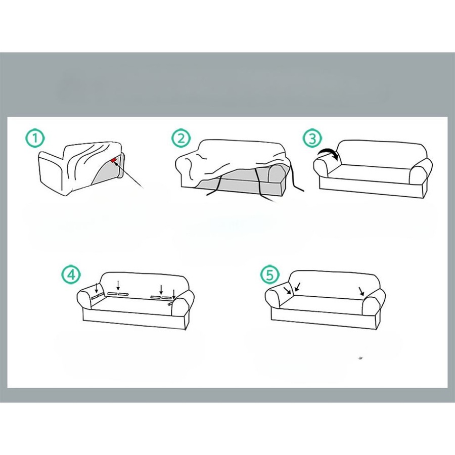 Velvet Sofa Cover Plush Couch Cover Lounge Slipcover 1 Seater Grey